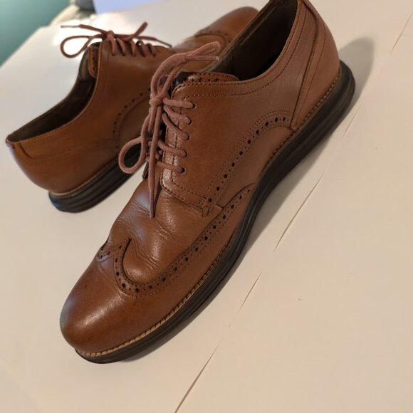 Cole Haan Men's Original Grand Shortwing Oxford Woodbury Java Brown Size 13 - Picture 6 of 11
